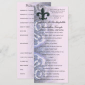 programme de MARIAGE indigo/rose "fer fleur de lis (Devant / Derrière)