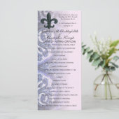 programme de MARIAGE indigo/rose "fer fleur de lis (Debout devant)