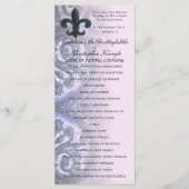 programme de MARIAGE indigo/rose "fer fleur de lis (Devant)