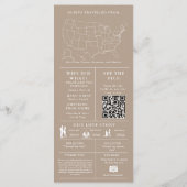 Programme de mariage infographique Brun Taupe (Dos)