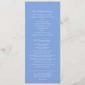 programme de mariage Inséparables bleu printemps (Dos)