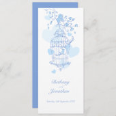 programme de mariage Inséparables bleu printemps (Devant / Derrière)