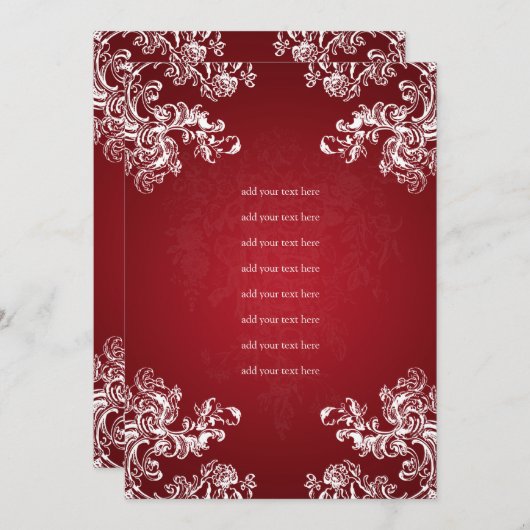 Programme de mariage Insérer des tourbillons Vinta (Devant / Derrière)