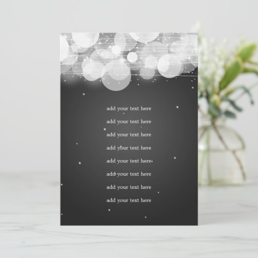 Programme de mariage Insert Glow & Sparkle Noir (Debout devant)