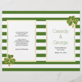 Programme de mariage irlandais à rayures vertes (Devant)