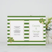 Programme de mariage irlandais à rayures vertes (Debout devant)