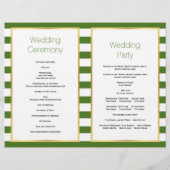 Programme de mariage irlandais à rayures vertes (Dos)