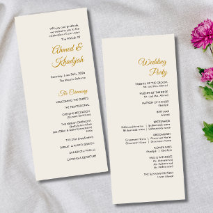 Programme de mariage islamique moderne minimaliste
