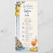 Programme de mariage Italien Citron Amalfi Coast (Devant)