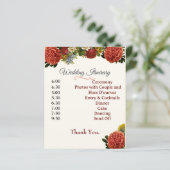 Programme de mariage, Itinéraire, BOHO Floral Retr (Debout devant)