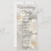 Programme de mariage ivoire et gris à motif floral (Dos)
