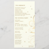 Programme de mariage Ivory Gold Floral Elegant Swi (Dos)