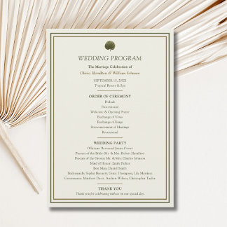 Programme de mariage Ivory & Gold Palm