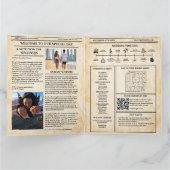 Programme de mariage journalistique rustique Calen (Intérieur)
