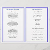 Programme de mariage juif bleu (Dos)