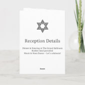 Programme de mariage juif minimaliste (Dos)