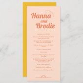 Programme de mariage juste à la pêche (Devant / Derrière)