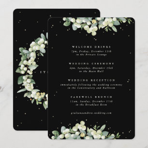 Programme de mariage Large Black Snowberry + Eucal