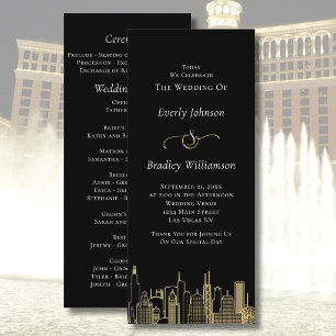 Programme de mariage Las Vegas Black Gold White Sk