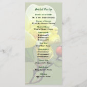 Programme de mariage Last Rose of Summer (Dos)