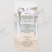 Programme de mariage lavande Beach Arbor (Devant / Derrière)