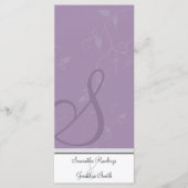 Programme de mariage - Lavande de monogramme Purpl (Devant)