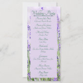 Programme de mariage Lavender Fields (Dos)