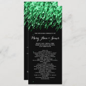 Programme de mariage Les étoiles "Emerald Green" (Devant / Derrière)