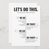 Programme de Mariage Let's Do This Timeline (Devant / Derrière)