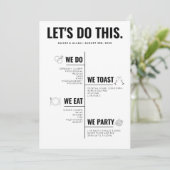 Programme de Mariage Let's Do This Timeline (Debout devant)