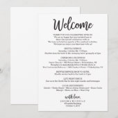 Programme de Mariage - Lettre de Bienvenue au Mari (Devant / Derrière)