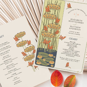 Programme de mariage libellules Art nouveau