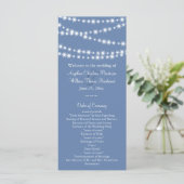 Programme de mariage Light Blue Twinkle Lights (Debout devant)