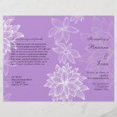 Programme de mariage Lilac Fleur Contourée Circula (Devant)
