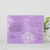 Programme de mariage Lilac Fleur Contourée Circula (Debout devant)