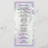 Programme de mariage Lilacs blanc (Dos)