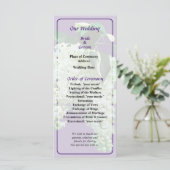 Programme de mariage Lilacs blanc (Debout devant)