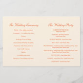 Programme de mariage Lilies (Dos)