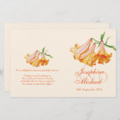 Programme de mariage Lilies (Devant / Derrière)