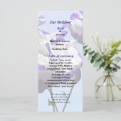 Programme de mariage lisianthus violet et blanc (Debout devant)