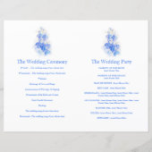 Programme de mariage Lobelia bleu aquarelle (Dos)