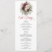 Programme de mariage long en or burgundy blush boh (Dos)