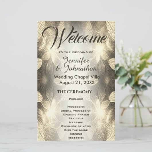 Programme de mariage | Look Gold Leaf (Debout devant)