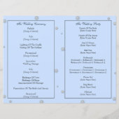 Programme de mariage Love Birds Snowflakes Oak Tre (Dos)