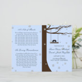 Programme de mariage Love Birds Snowflakes Oak Tre (Debout devant)