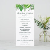 Programme de mariage Luau Hawaïen aquarelle Aloha (Debout devant)