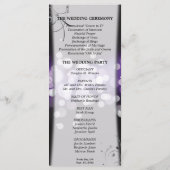 Programme de mariage - Lumières brillantes violet (Dos)