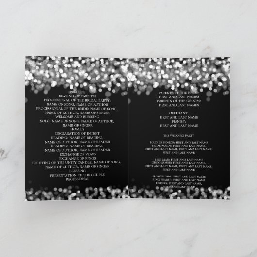 Programme de mariage Lumières d'argent (Intérieur)