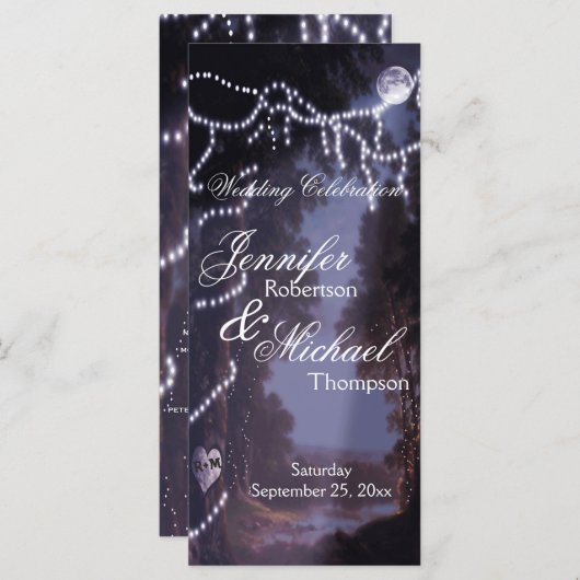 Programme de mariage | Lumières de l'arbre (Devant / Derrière)