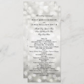 Programme de mariage Lumières Parties scintillant  (Devant / Derrière)